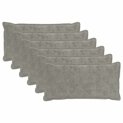 Cushion Cover 6 pcs HOUTEN Light Grey 40 x 80 cm