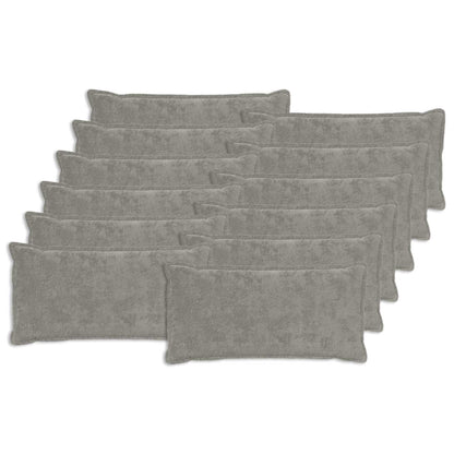 Cushion Cover 12 pcs HOUTEN Light Grey 40 x 80 cm