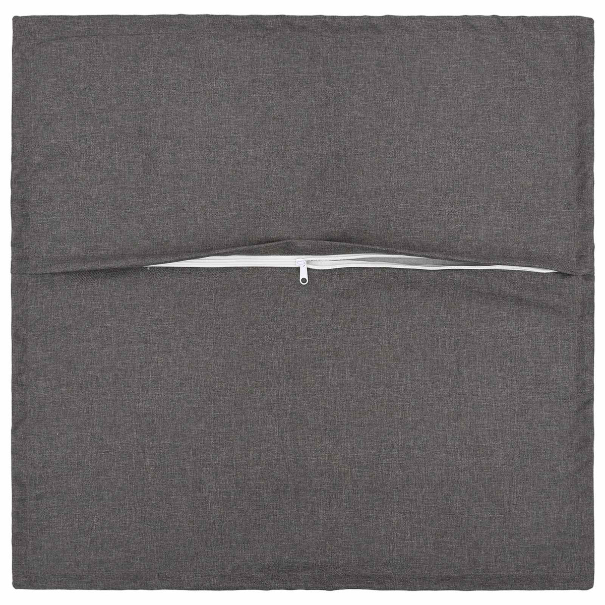 Cushion Cover 12 pcs HOUTEN Light Grey 45 x 45 cm Faux Linen