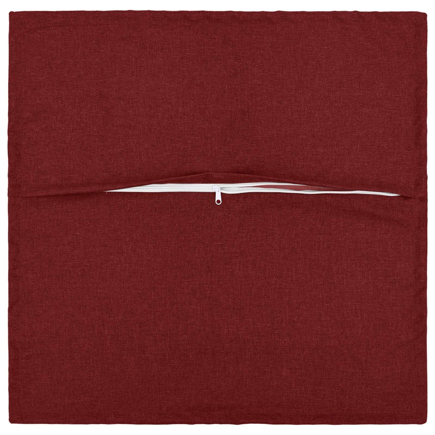 Cushion Cover 6 pcs HOUTEN Wine Red 45 x 45 cm Faux Linen