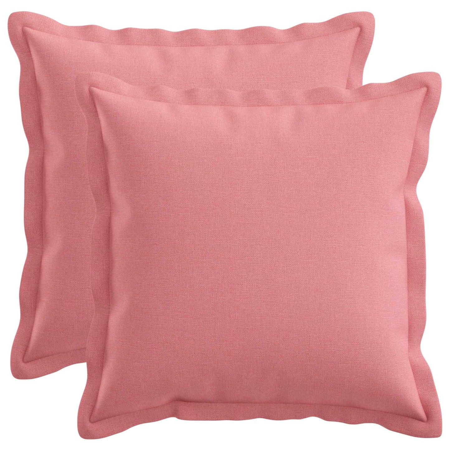 Cushion Cover 2 pcs HOUTEN Pink 45 x 45 cm Faux Linen