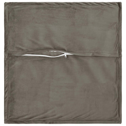 Cushion Cover 6 pcs HOUTEN Light Grey 45 x 45 cm Velvet