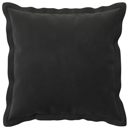 Cushion Cover 2 pcs HOUTEN Black 45 x 45 cm Velvet