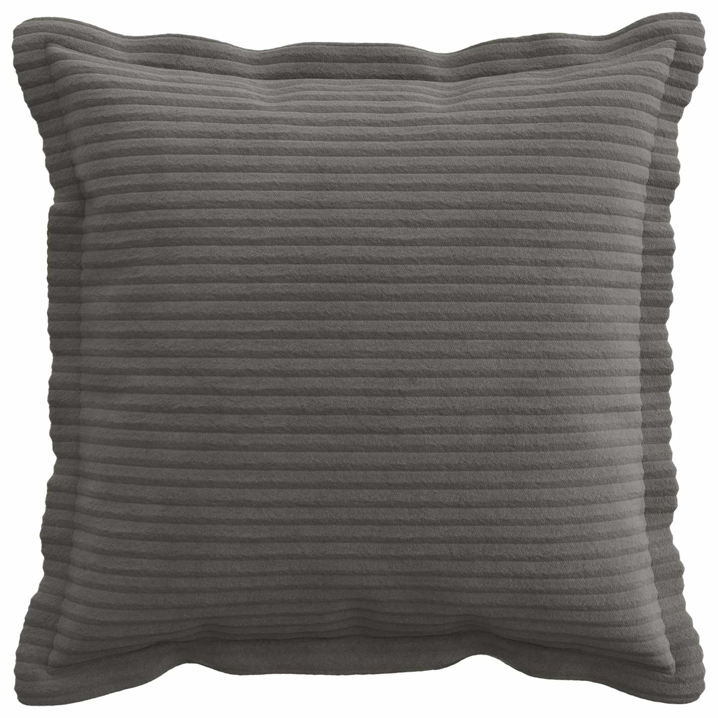Cushion Cover 2 pcs HOUTEN Dark Grey 45 x 45 cm Corduroy