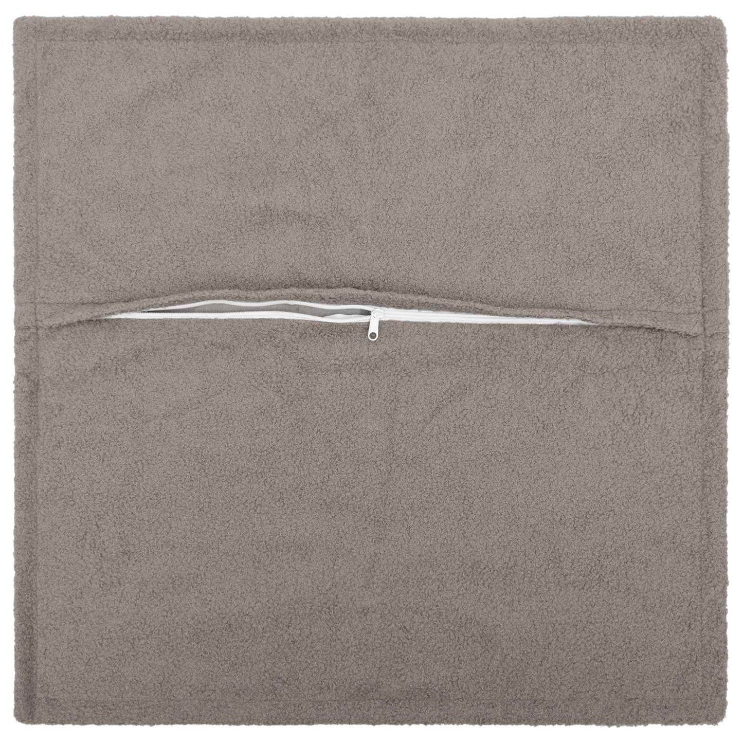 Cushion Cover 12 pcs HOUTEN Light Grey 45 x 45 cm Bouclé