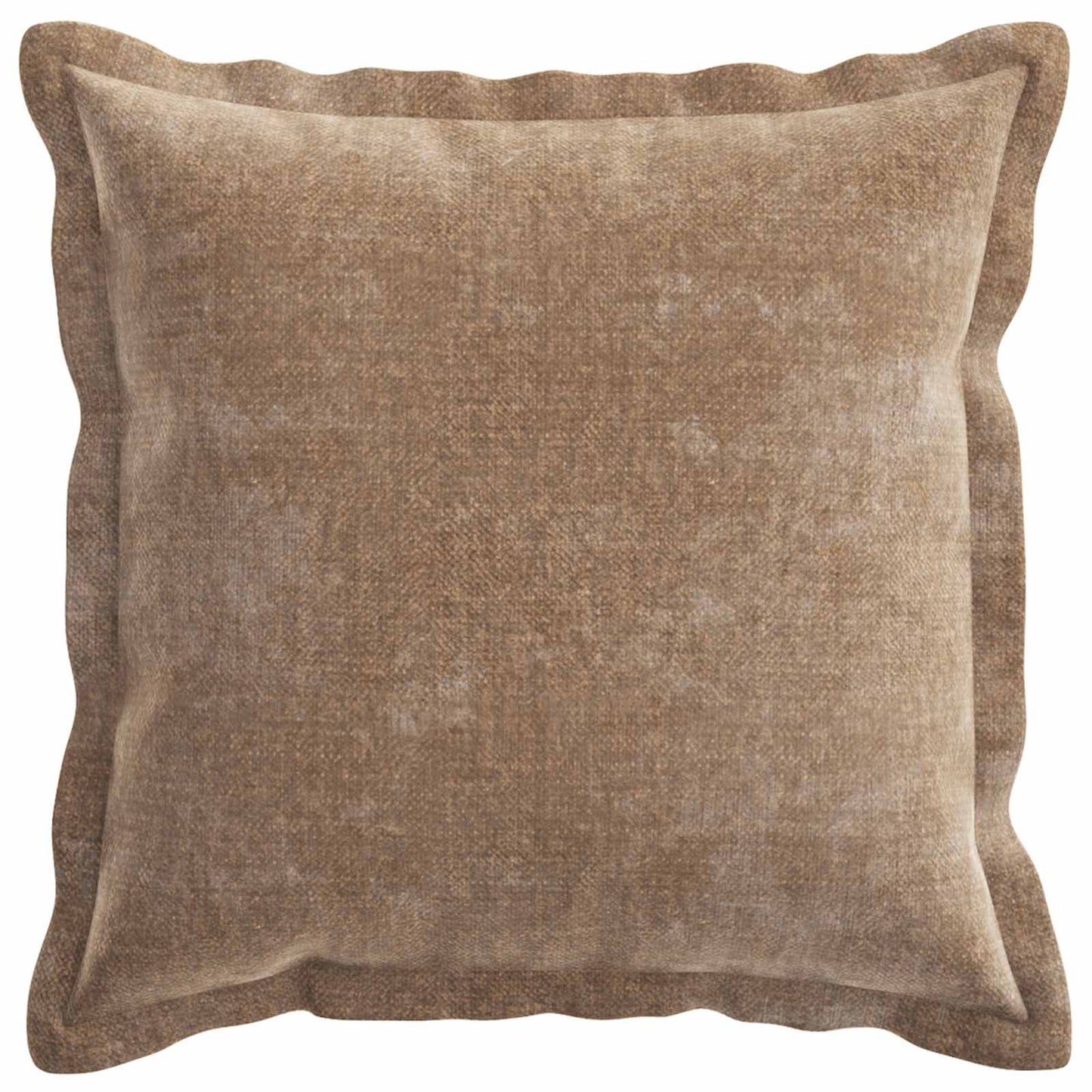 Cushion Cover 2 pcs HOUTEN Brown 45 x 45 cm Chenille Fabric
