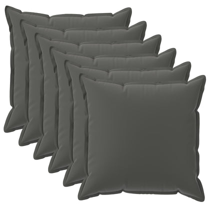 Cushion Cover 6 pcs HOUTEN Anthracite 45 x 45 cm Polyester