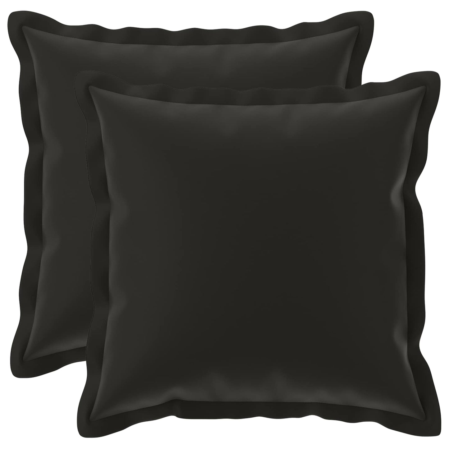 Cushion Cover 2 pcs HOUTEN Black 45 x 45 cm Polyester