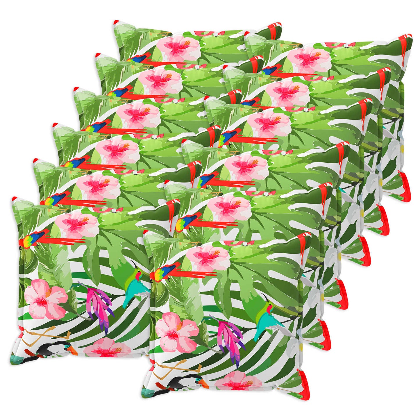 Cushion Cover 12 pcs HOUTEN Black 45 x 45 cm Polyester