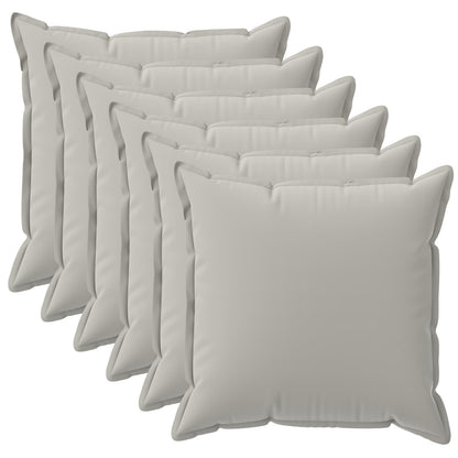 Cushion Cover 6 pcs HOUTEN Grey 45 x 45 cm Polyester