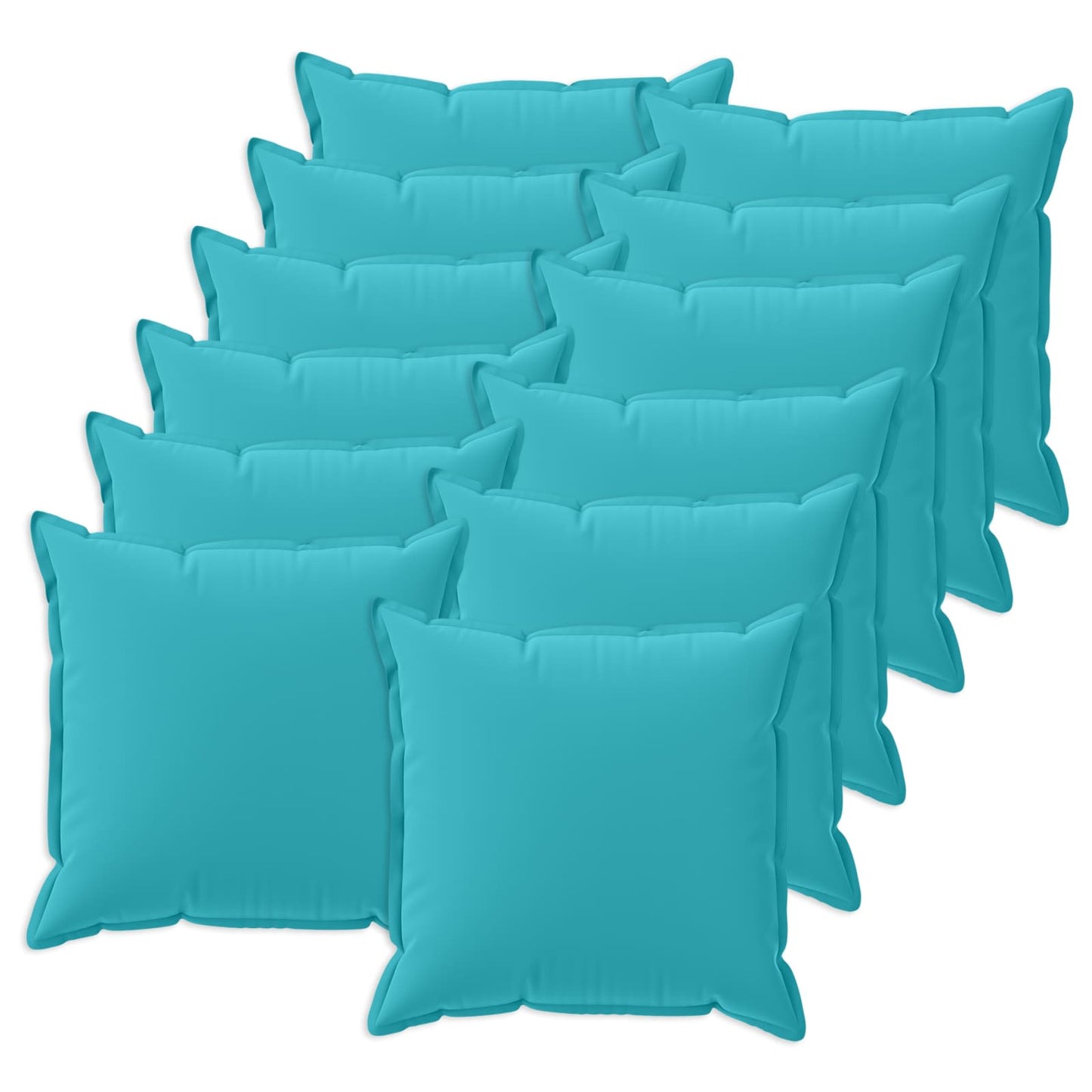 Cushion Cover 12 pcs HOUTEN Turquoise 45 x 45 cm Polyester