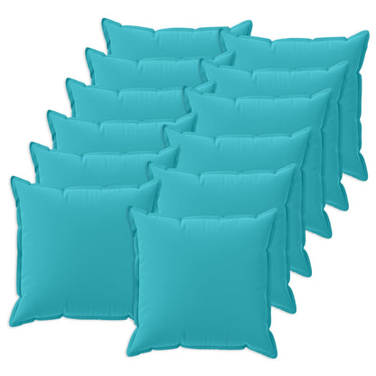 Cushion Cover 12 pcs HOUTEN Turquoise 45 x 45 cm Polyester