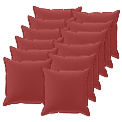 Cushion Cover 12 pcs HOUTEN Wine Red 45 x 45 cm Polyester