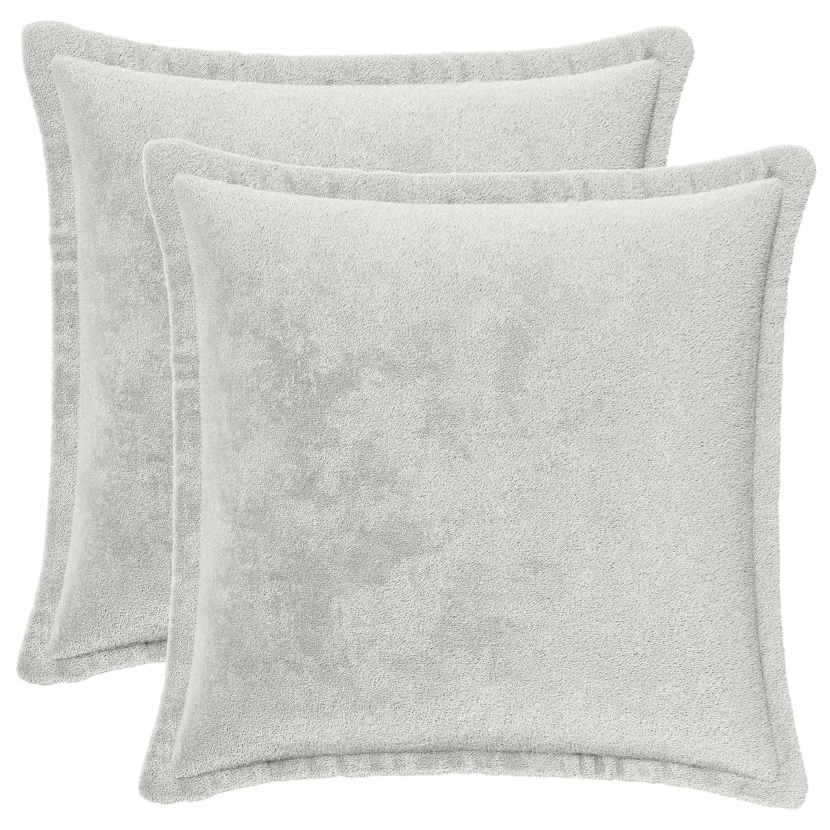 Cushion Cover 2 pcs HOUTEN Light Grey 45 x 45 cm Flannel