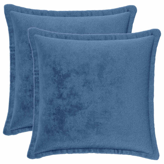 Cushion Cover 2 pcs HOUTEN Light Blue 45 x 45 cm Flannel