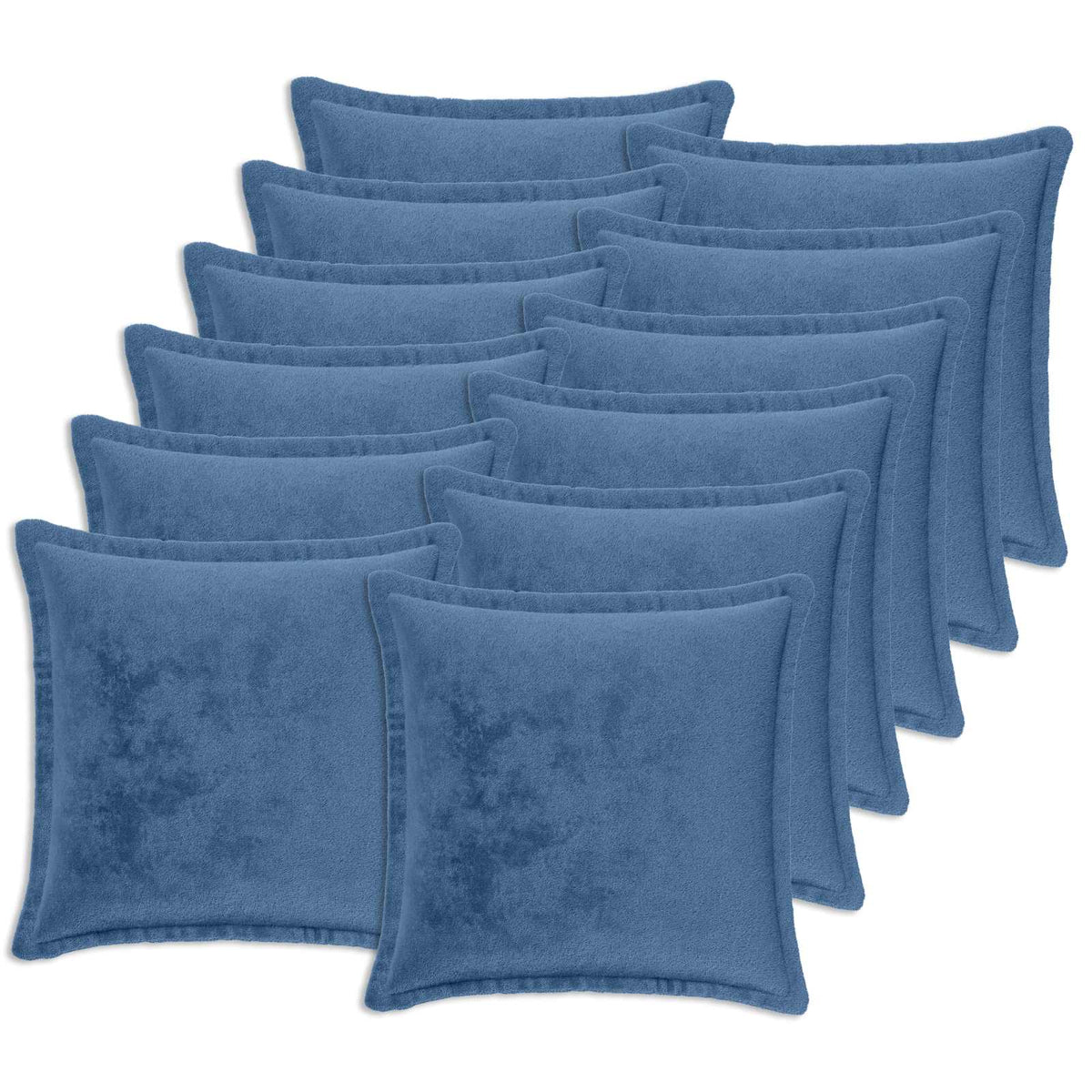 Cushion Cover 12 pcs HOUTEN Light Blue 45 x 45 cm Flannel