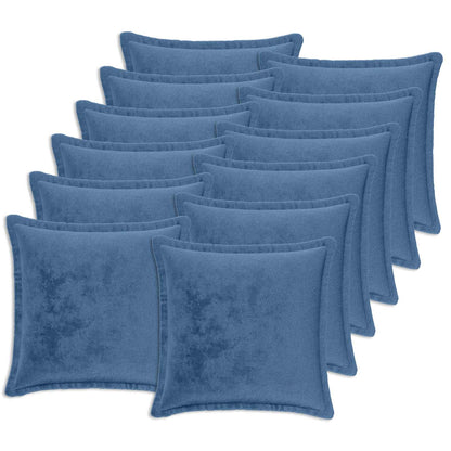 Cushion Cover 12 pcs HOUTEN Light Blue 45 x 45 cm Flannel