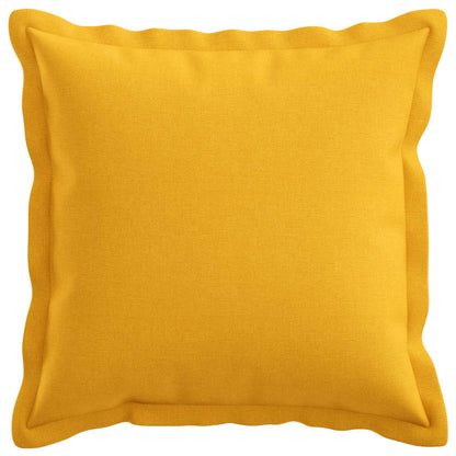 Cushion Cover 6 pcs HOUTEN Light Yellow 50 x 50 cm Faux Linen