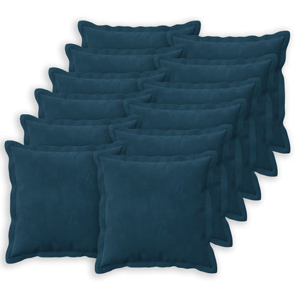 Cushion Cover 12 pcs HOUTEN Blue 50 x 50 cm Velvet