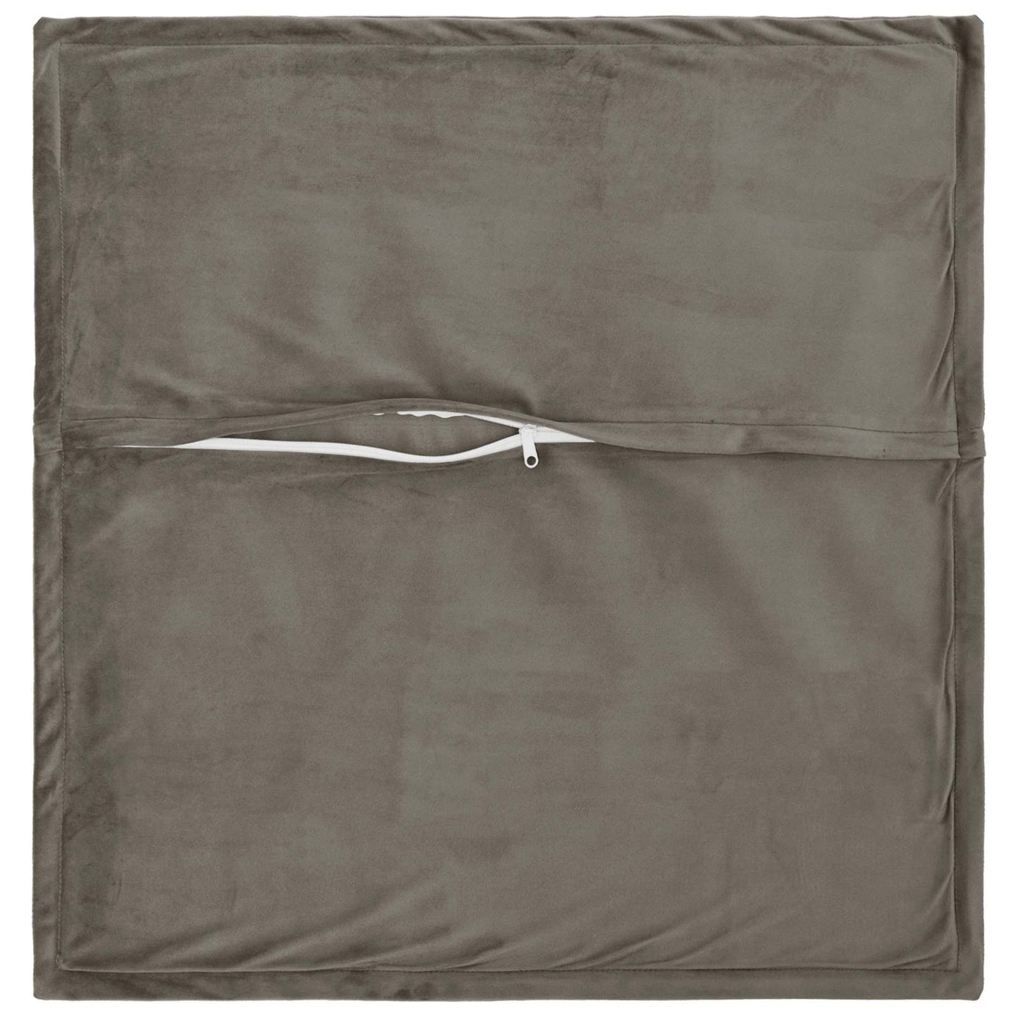 Cushion Cover 12 pcs HOUTEN Light Grey 50 x 50 cm Velvet
