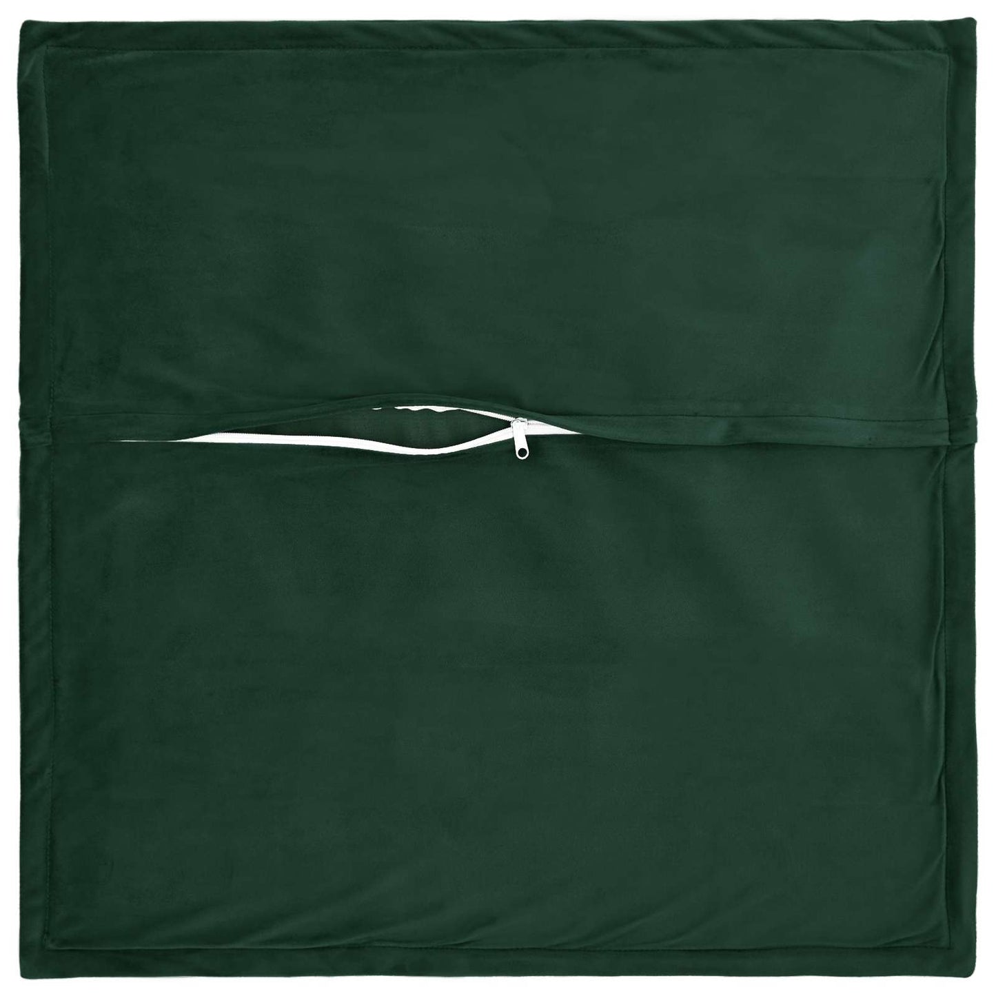Cushion Cover 2 pcs HOUTEN Dark Green 50 x 50 cm Velvet
