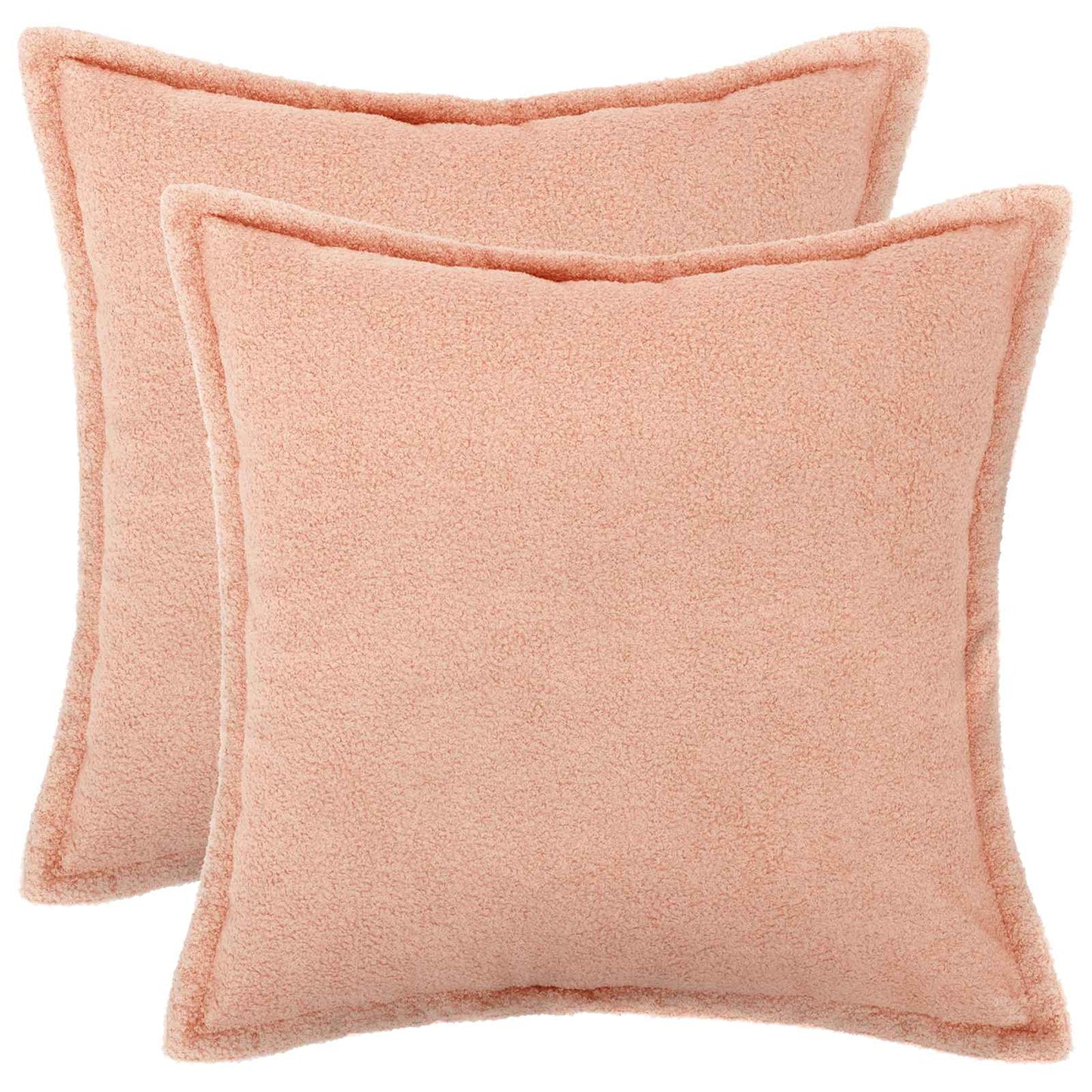 Cushion Cover 2 pcs HOUTEN Pink 50 x 50 cm Bouclé