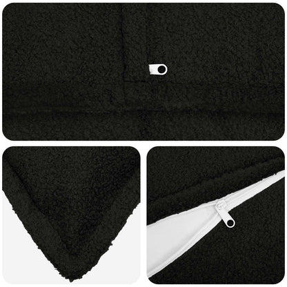 Cushion Cover 2 pcs HOUTEN Black 50 x 50 cm Bouclé