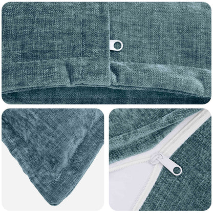 Cushion Cover 12 pcs HOUTEN Blue 50 x 50 cm Chenille Fabric