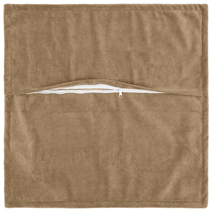 Cushion Cover 6 pcs HOUTEN Taupe 50 x 50 cm Microfiber Fleece