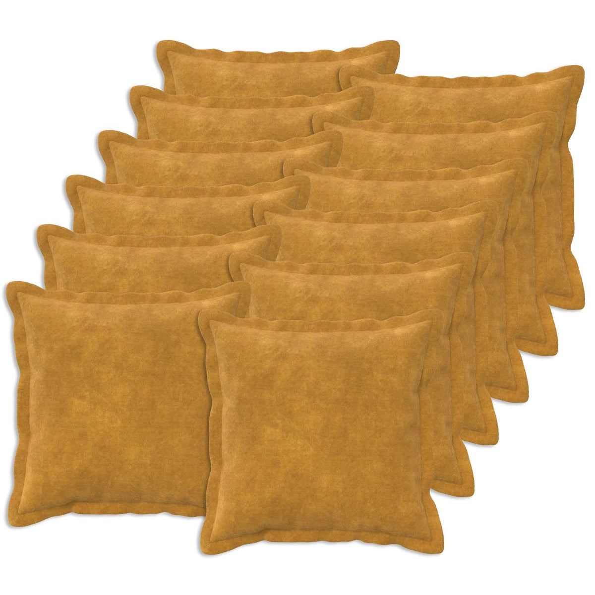 Cushion Cover 12 pcs HOUTEN Yellow 50 x 50 cm Microfiber Fleece