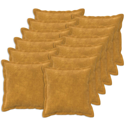 Cushion Cover 12 pcs HOUTEN Yellow 50 x 50 cm Microfiber Fleece