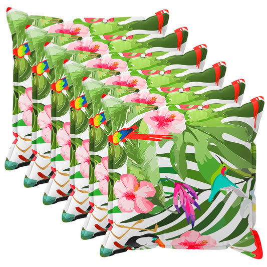 Cushion Cover 6 pcs HOUTEN Black 50 x 50 cm Polyester