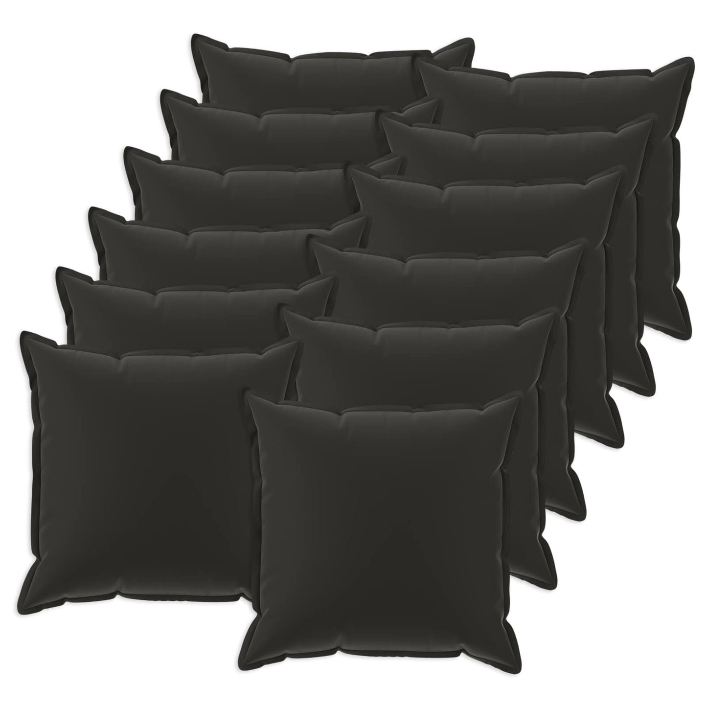 Cushion Cover 12 pcs HOUTEN Black 50 x 50 cm Polyester