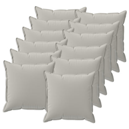 Cushion Cover 12 pcs HOUTEN Grey 50 x 50 cm Polyester