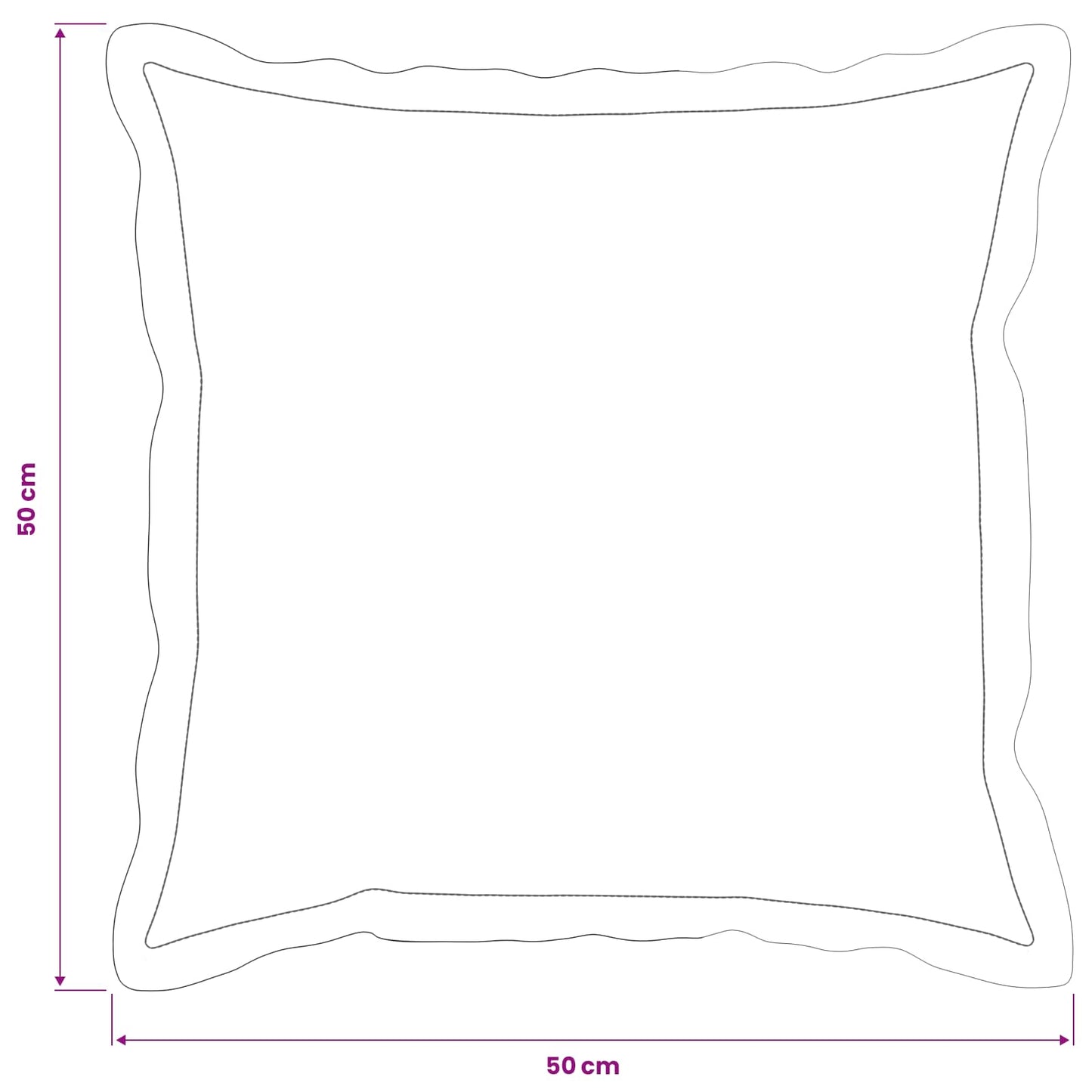 Cushion Cover 12 pcs HOUTEN Grey 50 x 50 cm Polyester