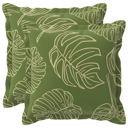 Cushion Cover 2 pcs HOUTEN Leaf Design 50 x 50 cm Polyester