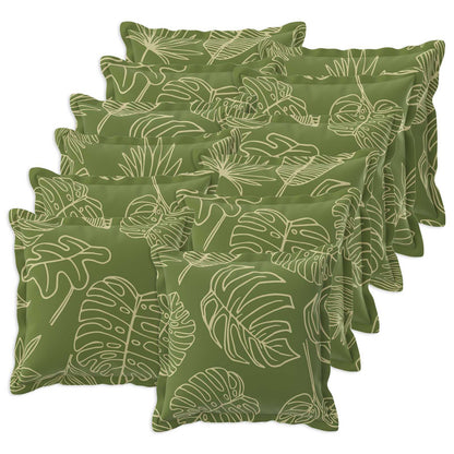 Cushion Cover 12 pcs HOUTEN Leaf Design 50 x 50 cm Polyester