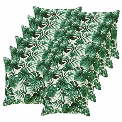 Cushion Cover 12 pcs HOUTEN Leaf Pattern 50 x 50 cm Polyester