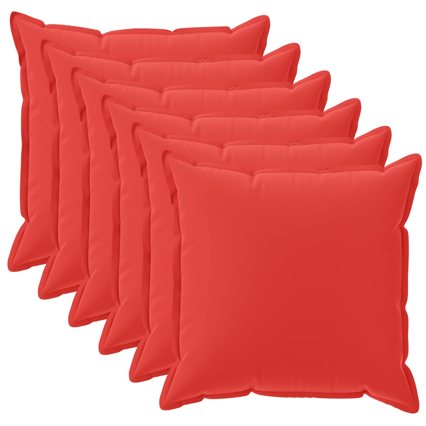 Cushion Cover 6 pcs HOUTEN Red 50 x 50 cm Polyester