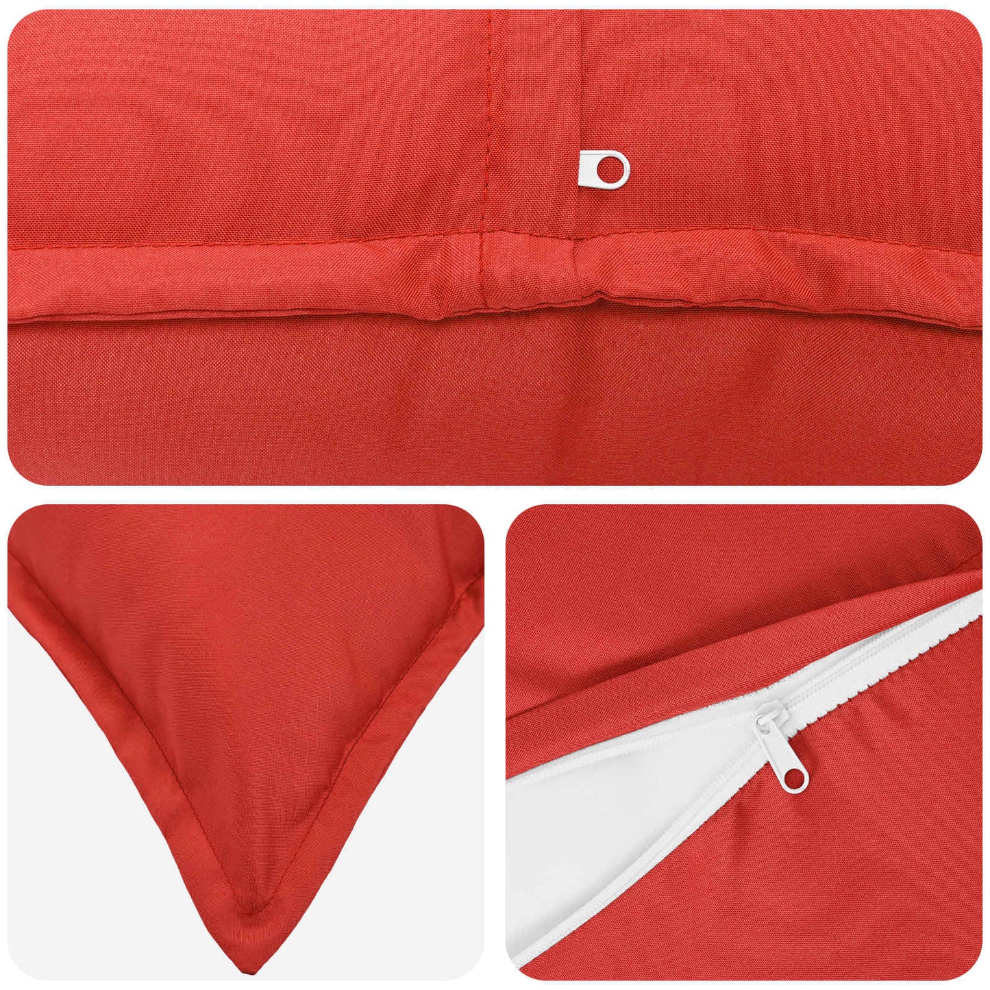 Cushion Cover 12 pcs HOUTEN Red 50 x 50 cm Polyester