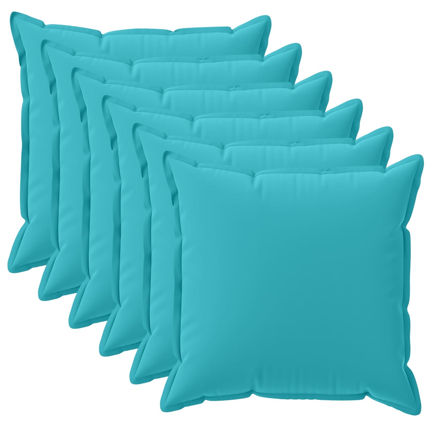 Cushion Cover 6 pcs HOUTEN Turquoise 50 x 50 cm Polyester