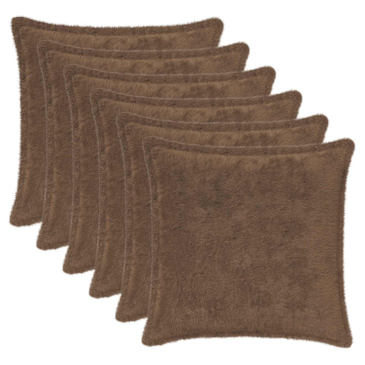 Cushion Cover 6 pcs HOUTEN Light Brown 50 x 50 cm