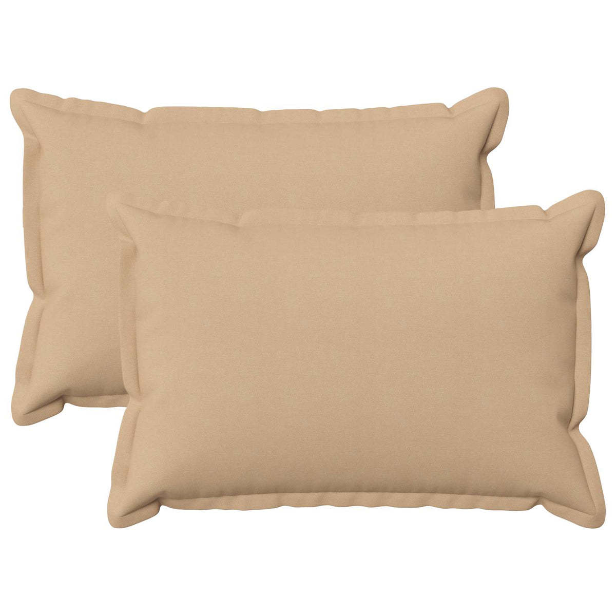 Cushion Cover 2 pcs HOUTEN Cream 50 x 70 cm Faux Linen