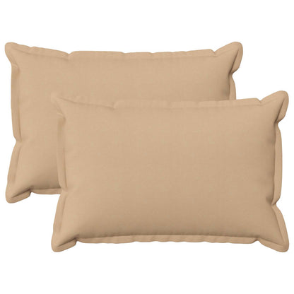 Cushion Cover 2 pcs HOUTEN Cream 50 x 70 cm Faux Linen
