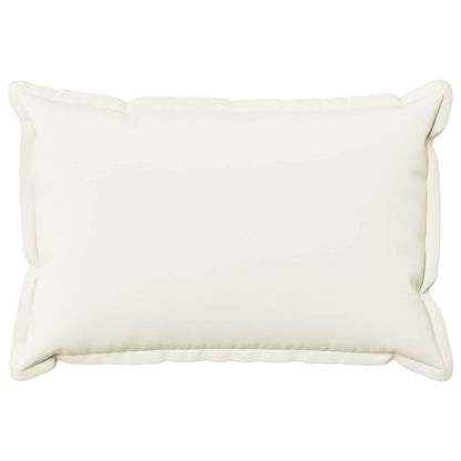 Cushion Cover 6 pcs HOUTEN White 50 x 70 cm Faux Linen
