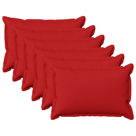 Cushion Cover 6 pcs HOUTEN Red 50 x 70 cm Faux Linen