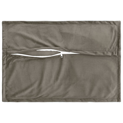 Cushion Cover 2 pcs HOUTEN Light Grey 50 x 70 cm Velvet