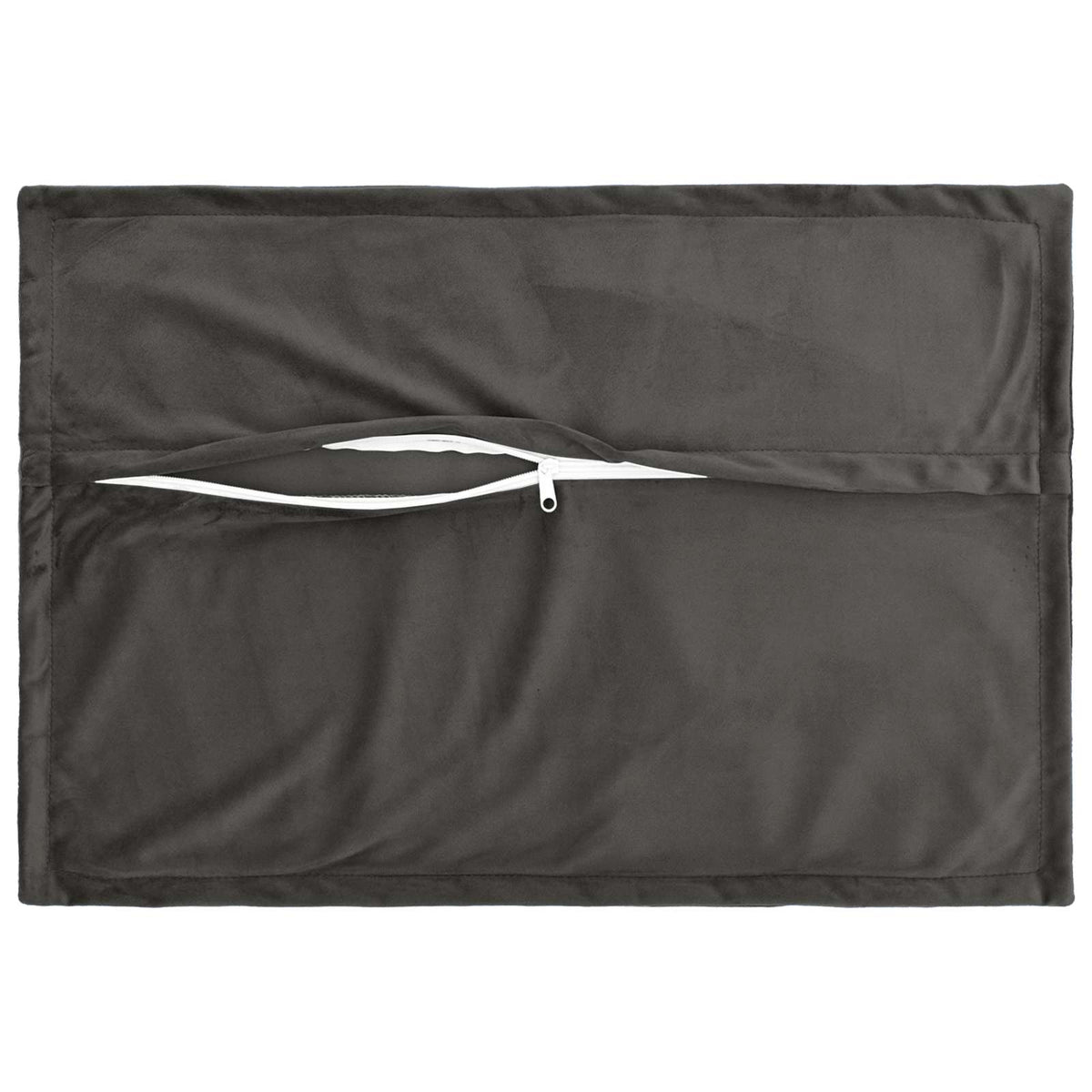 Cushion Cover 6 pcs HOUTEN Dark Grey 50 x 70 cm Velvet