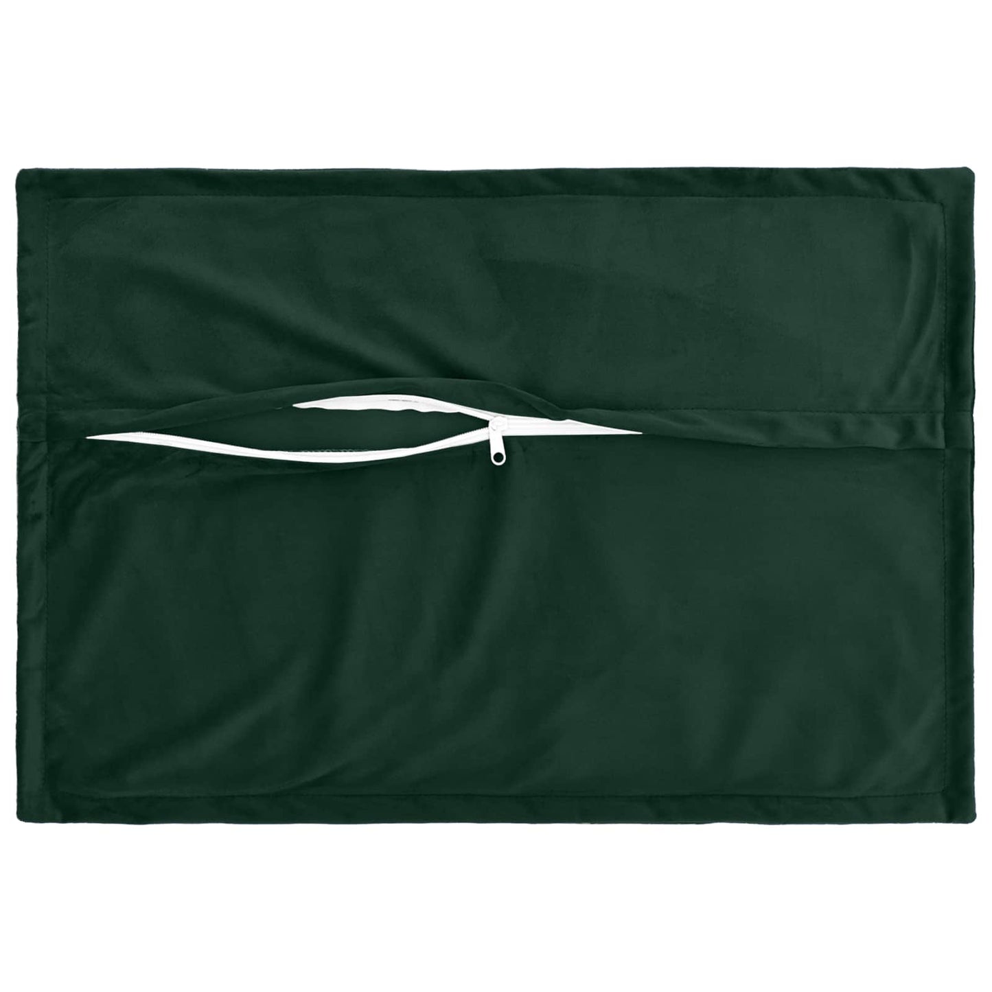 Cushion Cover 6 pcs HOUTEN Dark Green 50 x 70 cm Velvet