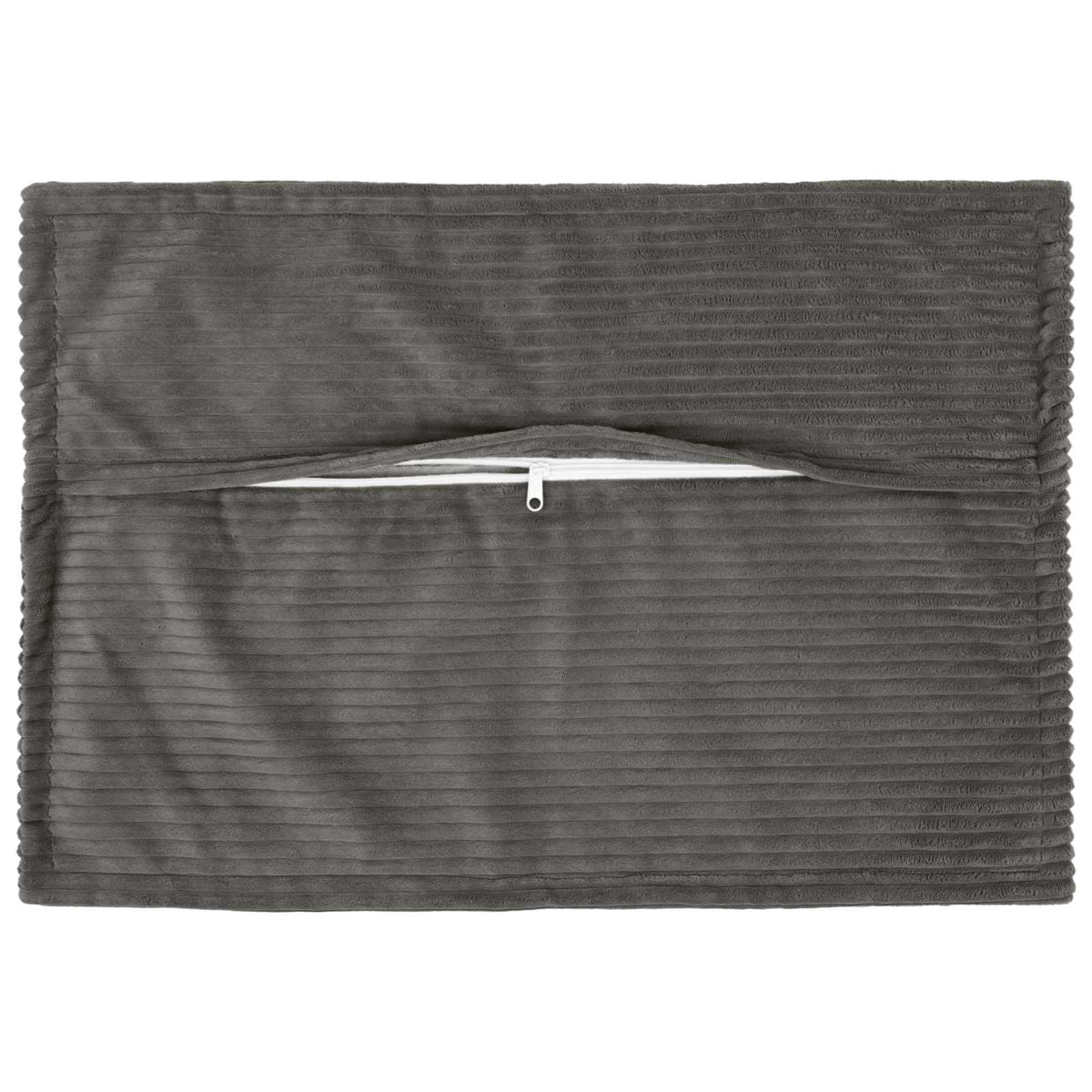 Cushion Cover 2 pcs HOUTEN Dark Grey 50 x 70 cm Corduroy